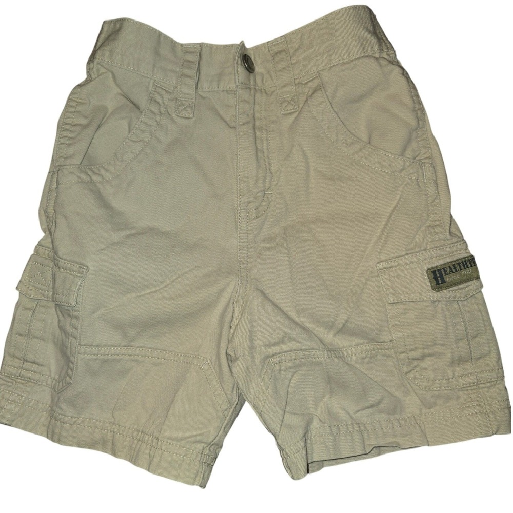 Boys Cream Colored Healthtex Snap Shorts with Pockets Size‎ 5